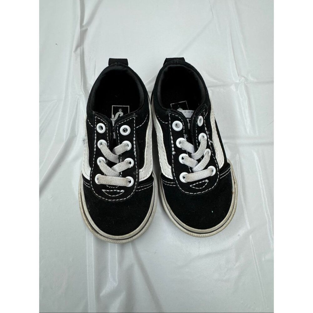 Vans Ward Black and White Slip On Toddler Shoe Size 5